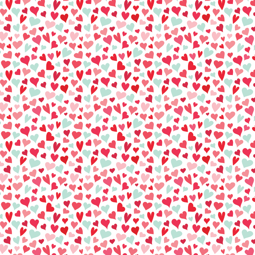 Valentine Hearts Pattern Acrylic Sheet