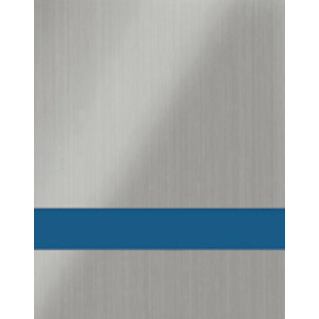 1/16" Brushed Stainless Steel Engraves Blue Laser XT Two Tone Acrylic Sheets - Acrylic Sheets