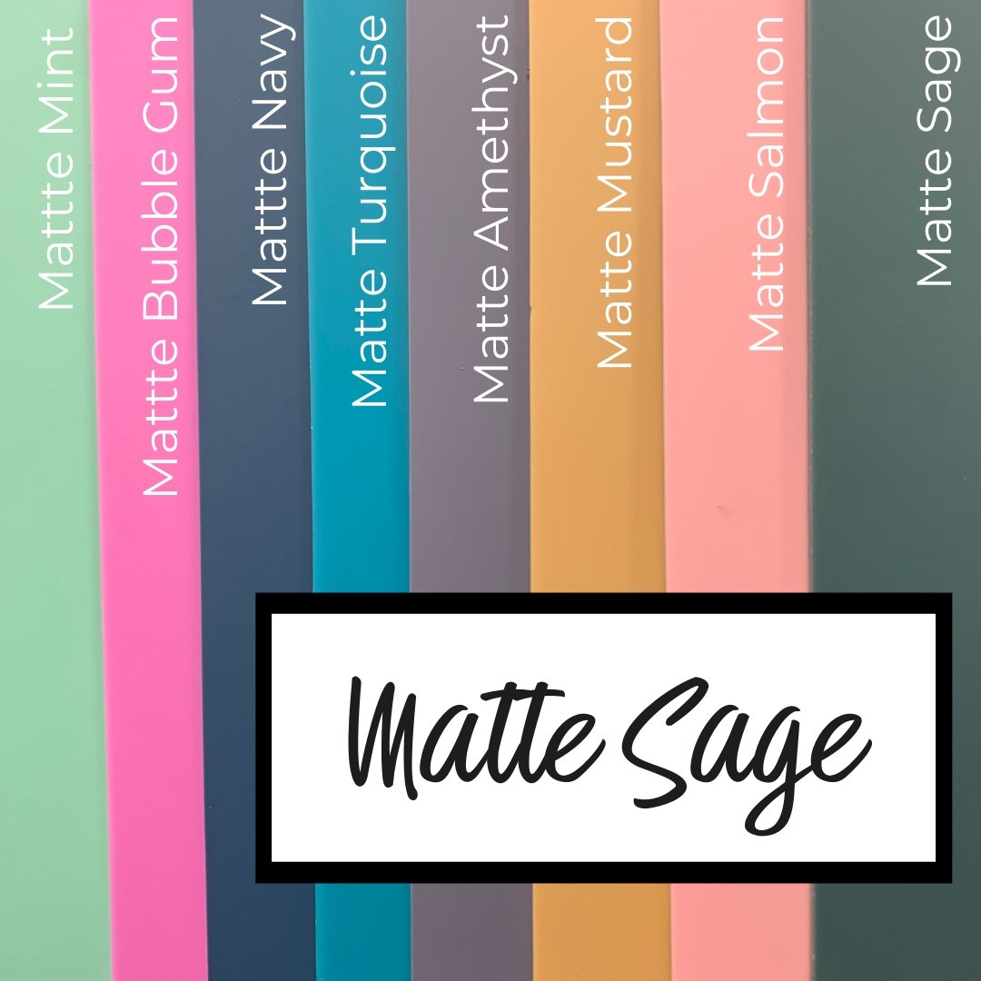 1/4" Matte/Gloss Sage Cast Acrylic Sheets - Acrylic Sheets