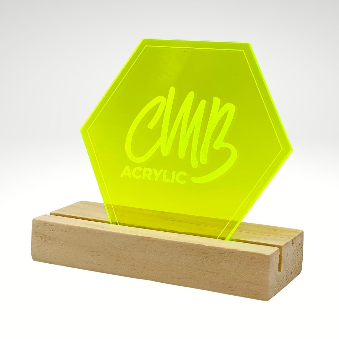 1/4" Transparent Fluorescent Lime Green Cast Acrylic Sheets - Acrylic Sheets