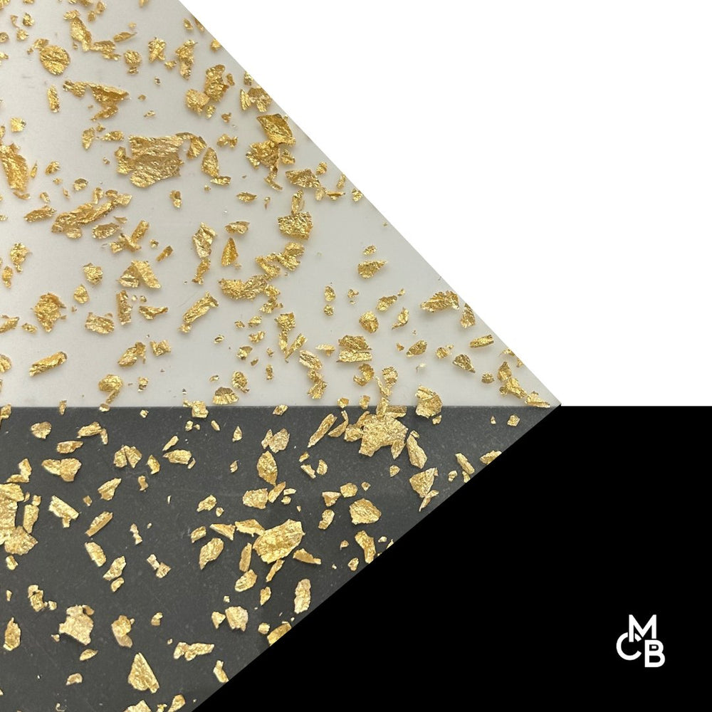 1/8" Gold Metallic Flakes Glitter Cast Acrylic Sheets - Acrylic Sheets