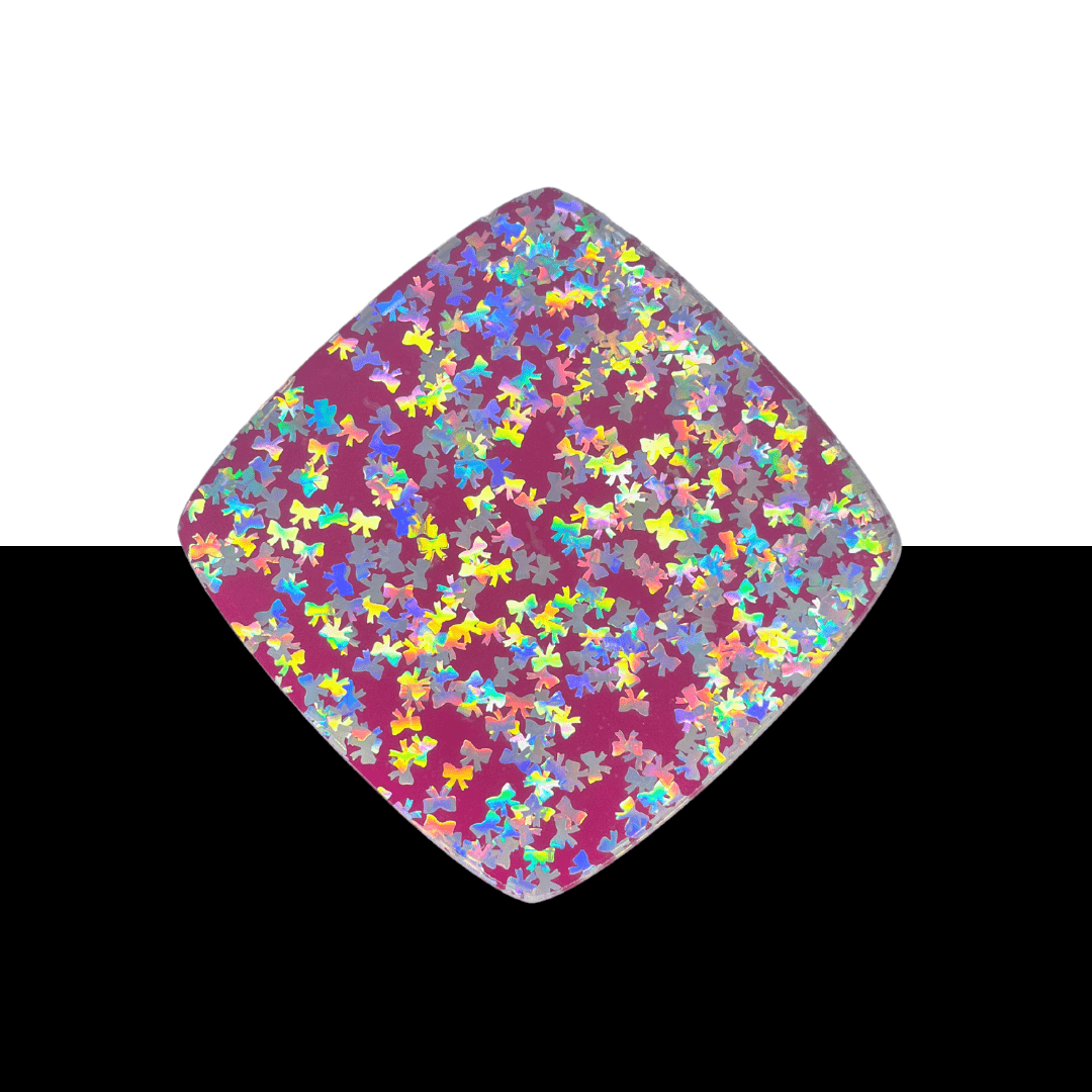 1/8" Holographic Bow Shaped Glitter - CMB CHROMATIC CREATIONS - CMB Pattern Acrylic