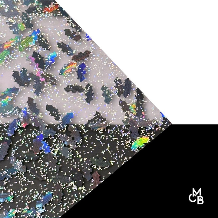 1/8" IT'S FREAKING BATS 2024 Shaped Glitter Cast Acrylic Sheets - Acrylic Sheets