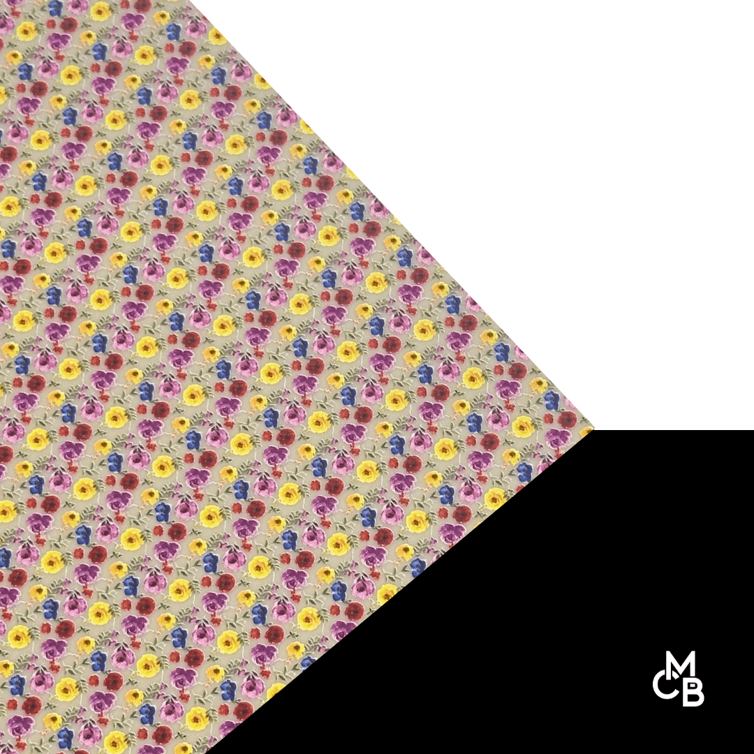 1/8" Itty Bitty Bold Flowers on Matte Bisque Pattern Acrylic Sheet CMB PRESTIGE PATTERNS - CMB Pattern Acrylic