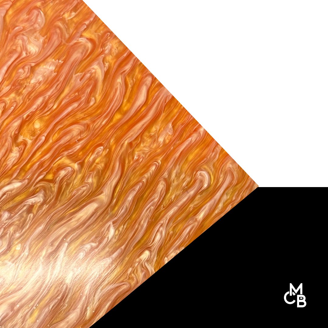 1/8" Orange Pearl Cast Acrylic Sheets - Acrylic Sheets