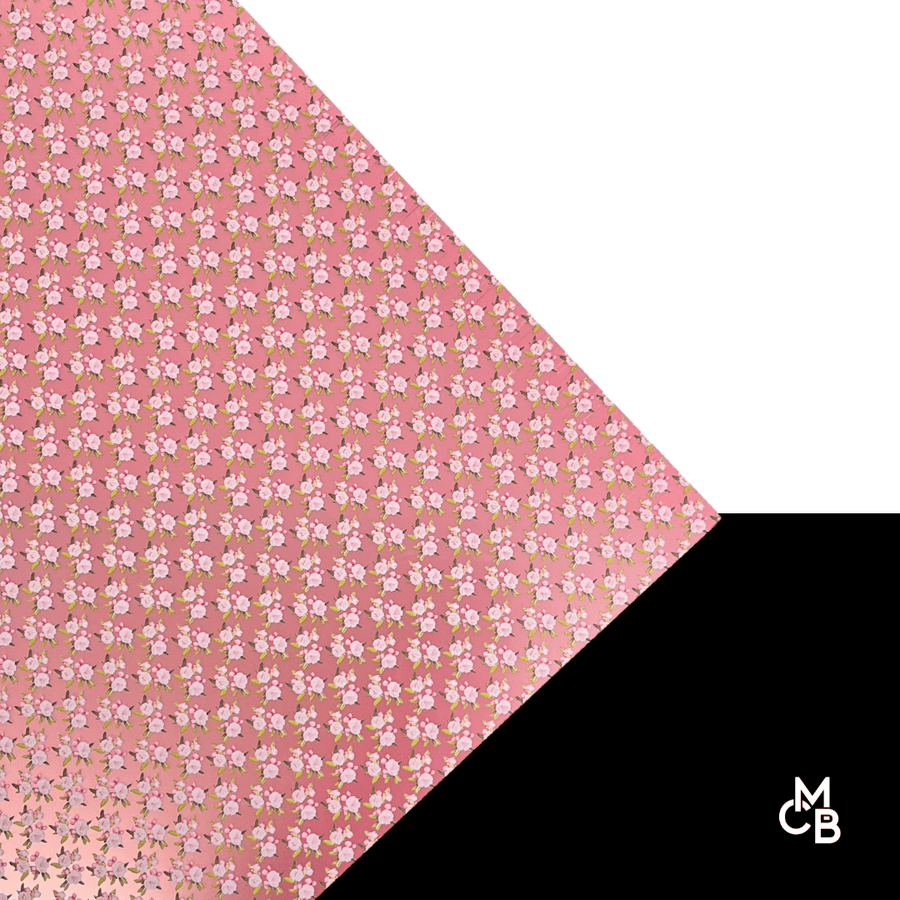 1/8" Pink Floral Bouquet On Light Pink Metallic Acrylic Sheet CMB PRESTIGE PATTERNS - CMB Prestige Pattern