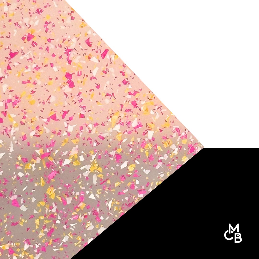 1/8" Pink Gold Rush MicroFlake Glitter Cast Acrylic Sheets - Acrylic Sheets