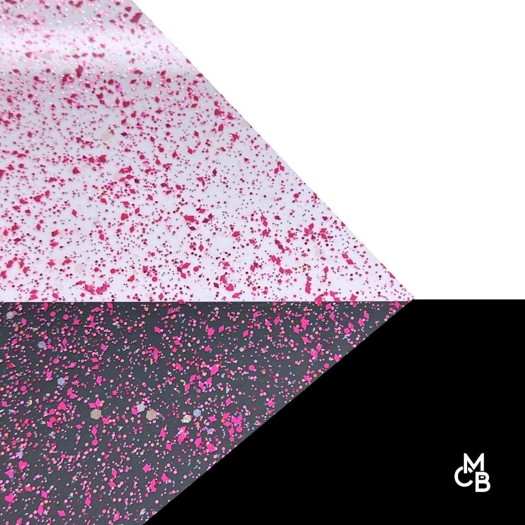 1/8" Pretty Pink Party GlitterBlend Cast Acrylic Sheets - Acrylic Sheets