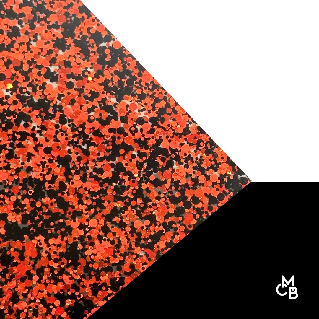 1/8" Red & Black Glitter Dots Cast Acrylic Sheets - Acrylic Sheets