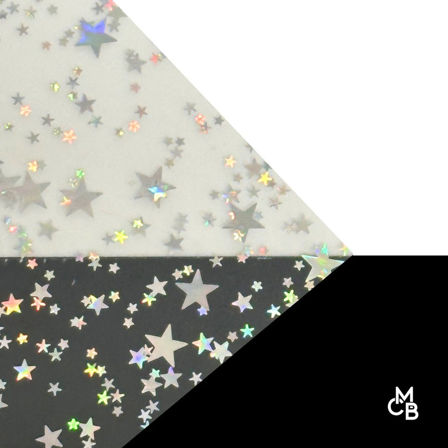 1/8" Scattered Stars Shaped Glitter Cast Acrylic Sheets - Acrylic Sheets