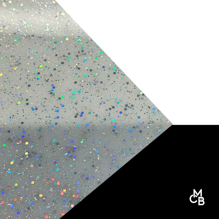 1/8" White Diamond Dust Glitter Dots Cast Acrylic Sheets - Acrylic Sheets