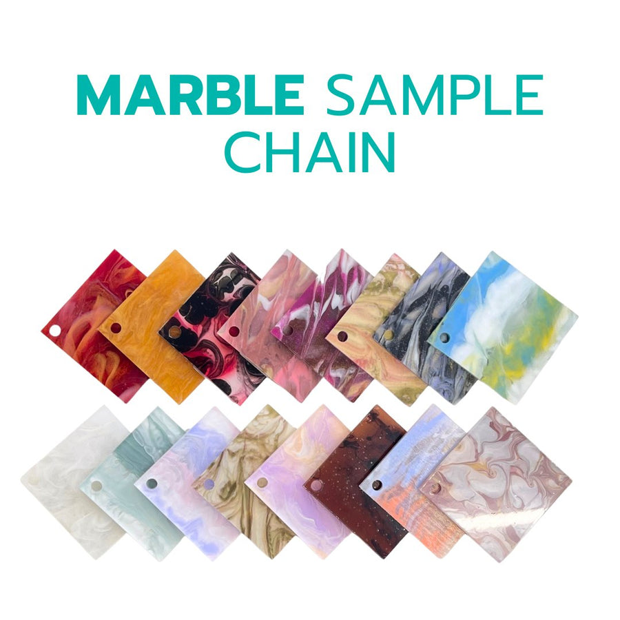 2" Sample Bundle - 1/8" Marble Acrylic Sheets - Acrylic Sheet Bundles