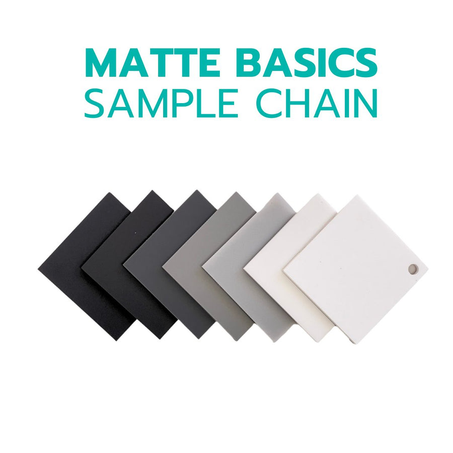 2" Sample Bundle - 1/8" Matte Basics Acrylic Sheets - Acrylic Sheet Bundles