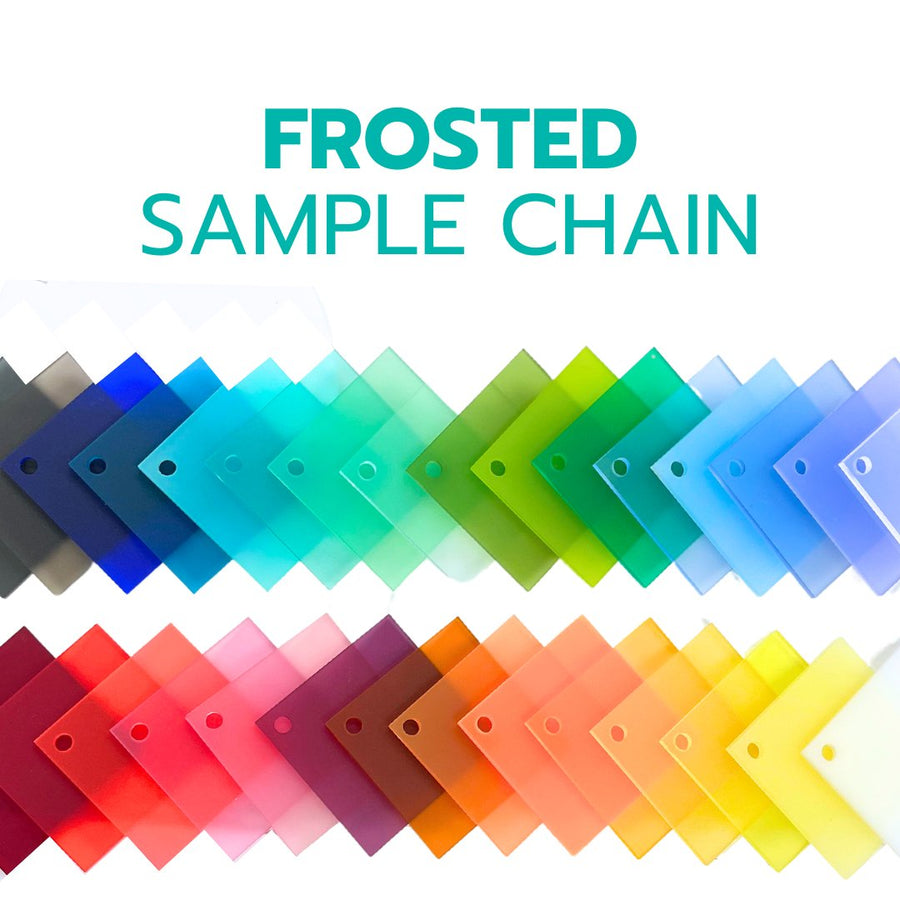 2" Sample Chain - 1/8" Frosted Acrylic - Acrylic Sheet Bundles