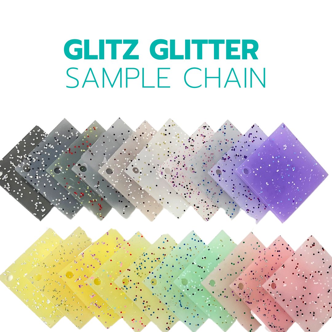 2" Sample Chain - Glitz - Acrylic Sheet Bundles