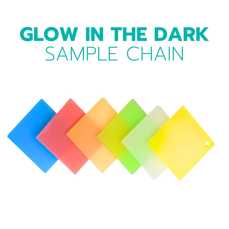 2" Sample Chain - Glow in the Dark - Acrylic Sheet Bundles