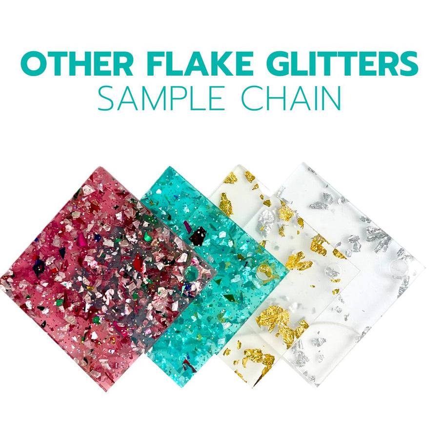 2" Sample Chain - Other Flake Glitters - Acrylic Sheet Bundles