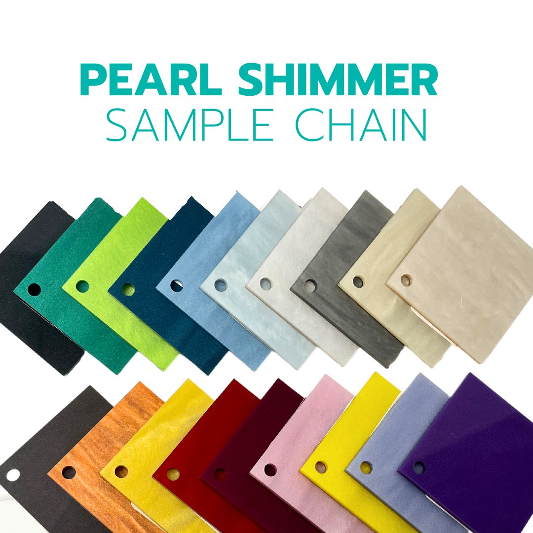 2" Sample Chain - Pearl Shimmer - Acrylic Sheet Bundles