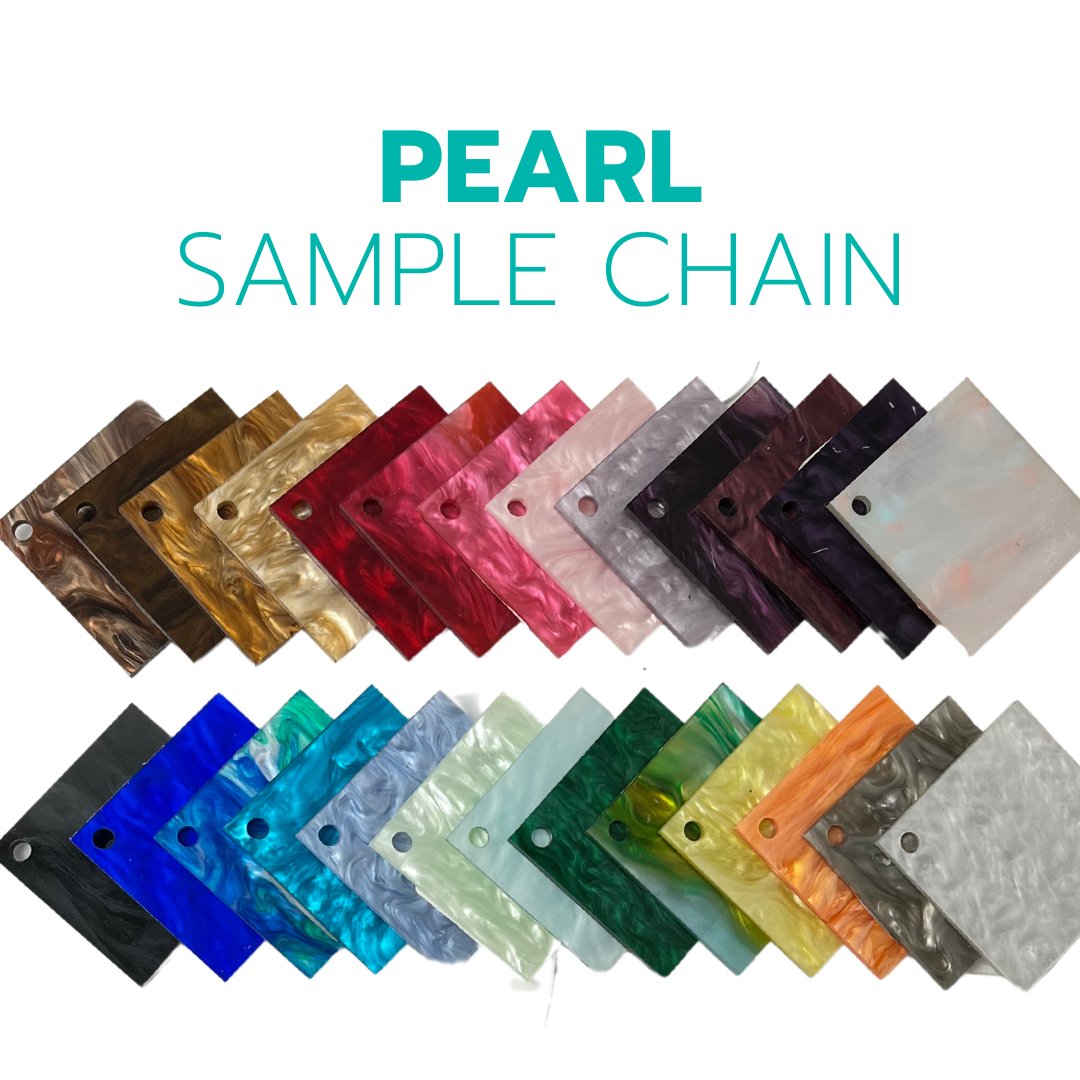 2" Sample Chain - Pearl - Acrylic Sheet Bundles