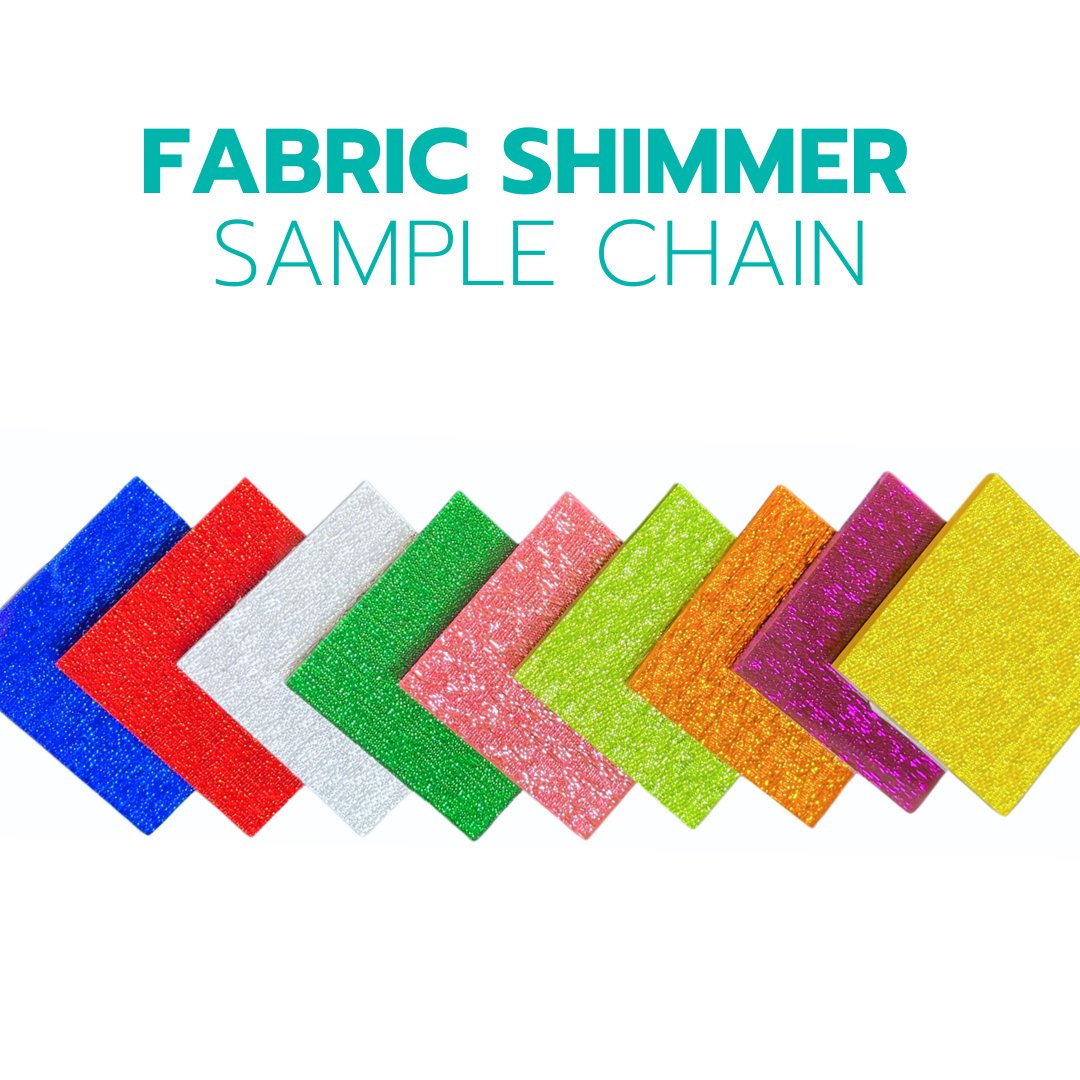 2" Sample Chain - Shimmer Fabric - Acrylic Sheet Bundles