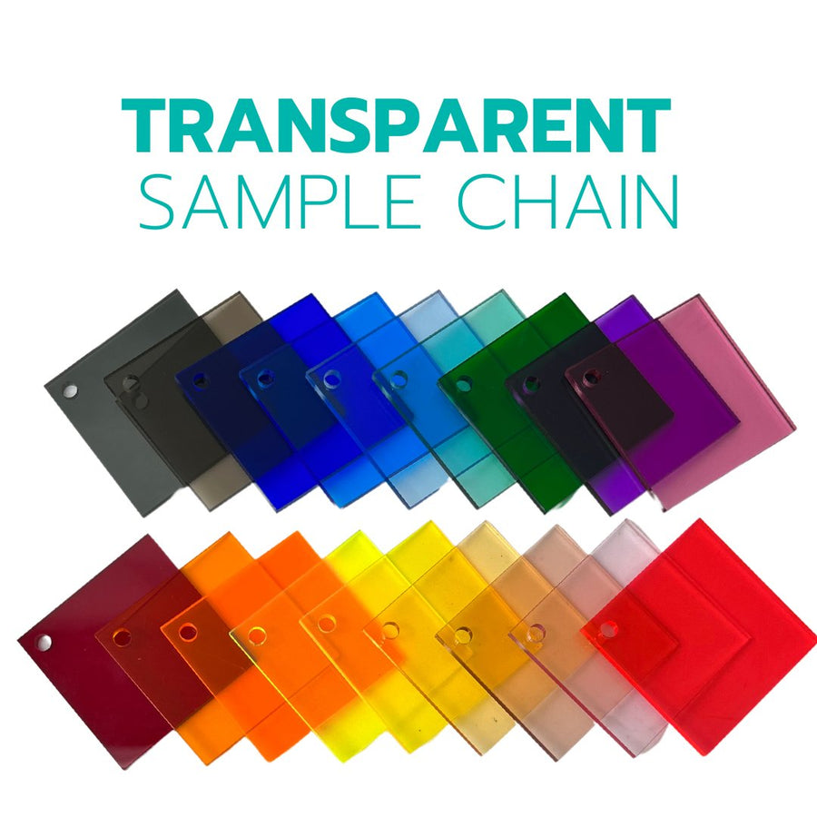 2" Sample Chain - Transparent - Acrylic Sheet Bundles