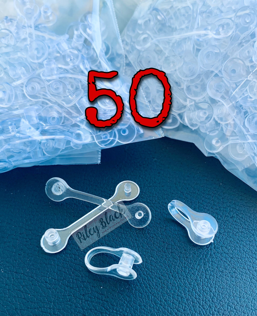 50 Clear OG Keychain Thingies® - Keychain Clips