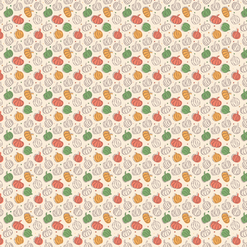 Creme Pumpkins Pattern Acrylic Sheets