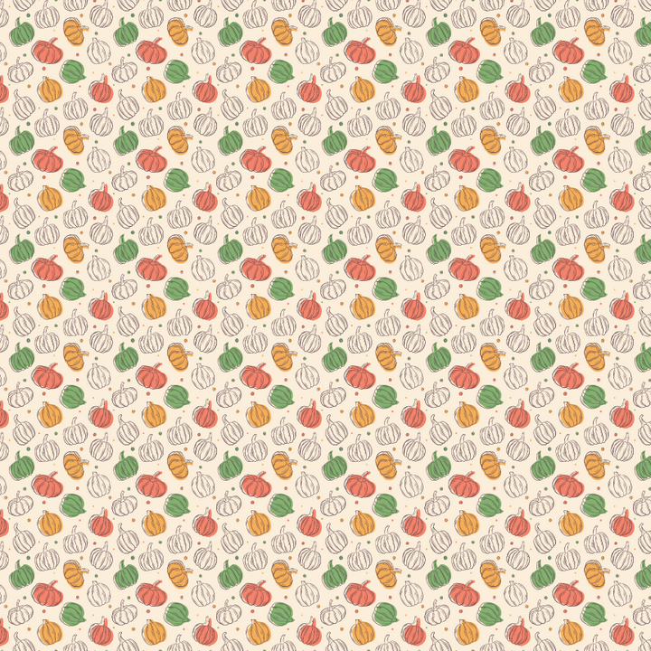 Creme Pumpkins Pattern Acrylic Sheets