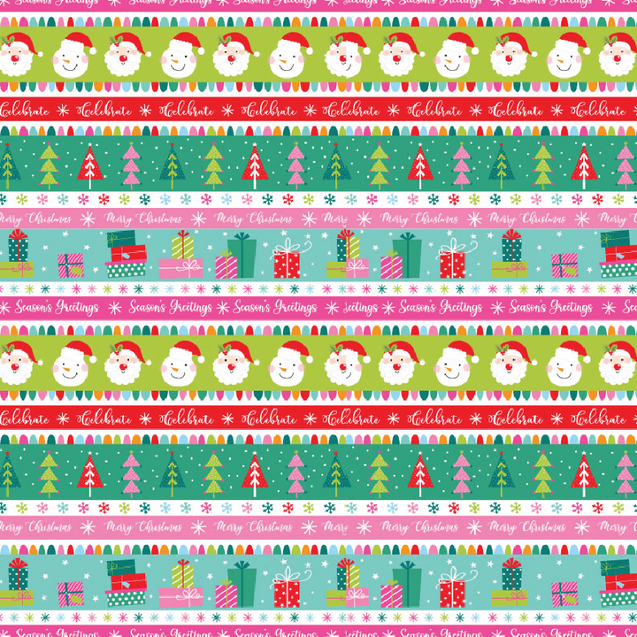 Festive Christmas Stripes Pattern Acrylic Sheets