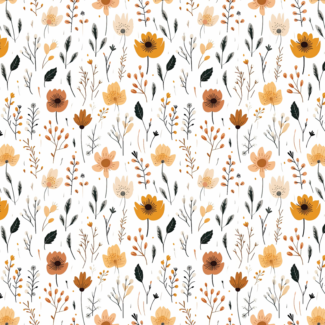 Minimal Boho Floral Pattern Acrylic Sheets