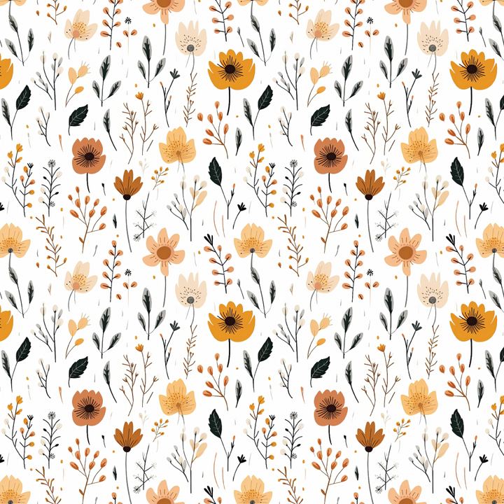 Minimal Boho Floral Pattern Acrylic Sheets