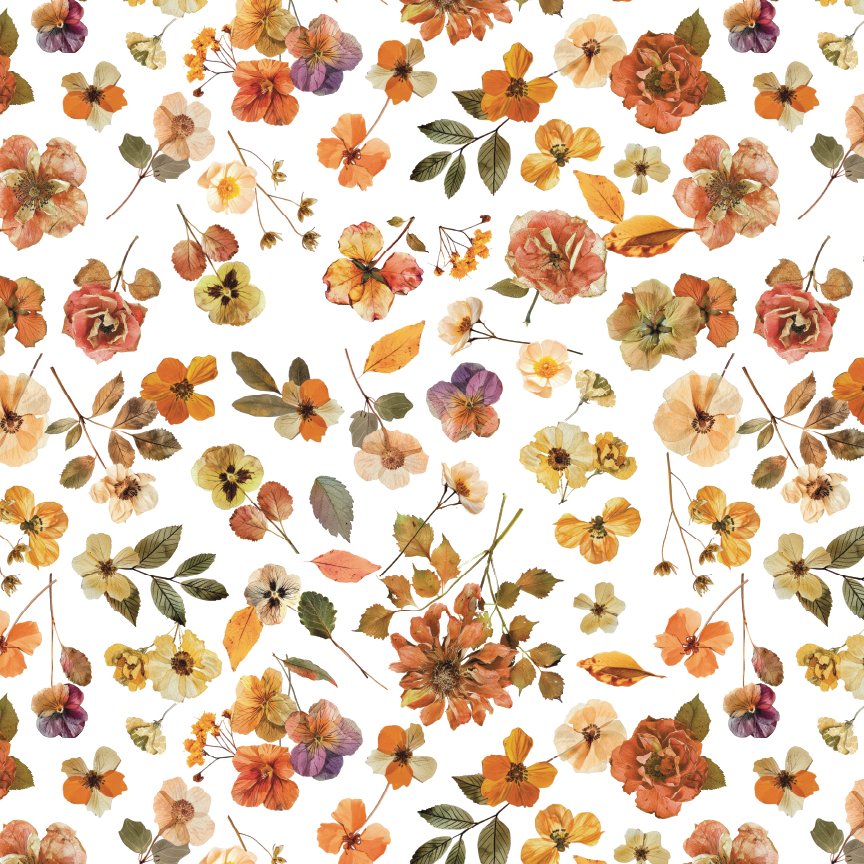 Autumn Pressed Floral Pattern Acrylic Sheets - CMB Pattern Acrylic