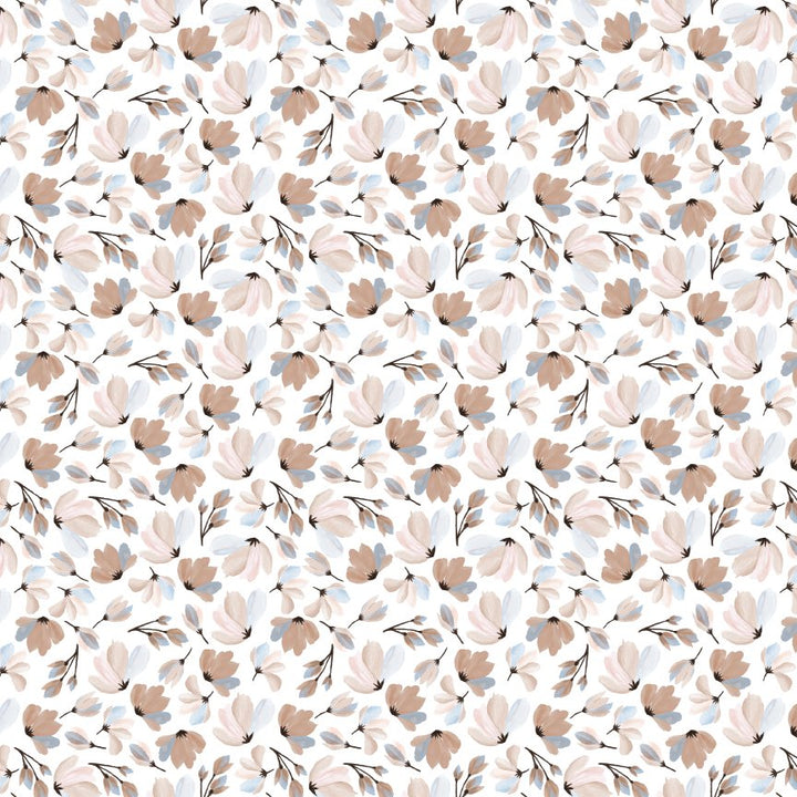 Beige Blue Floral Pattern Acrylic Sheets - CMB Pattern Acrylic