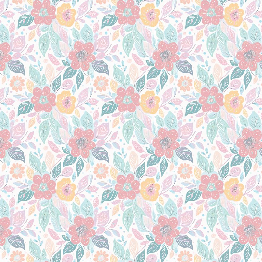 Blooming Pastel Beauties Pattern Acrylic Sheets - CMB Pattern Acrylic