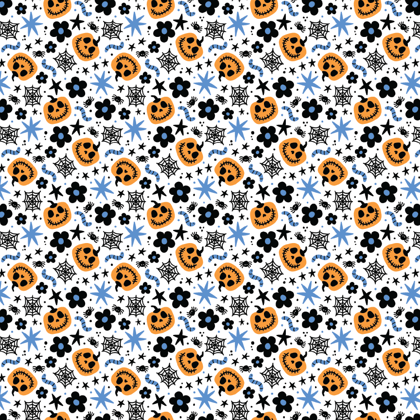 Blue Halloween Pattern Acrylic Sheets - CMB Pattern Acrylic