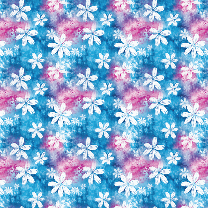 Blue Pink Daisy Pattern Acrylic Sheets - CMB Pattern Acrylic