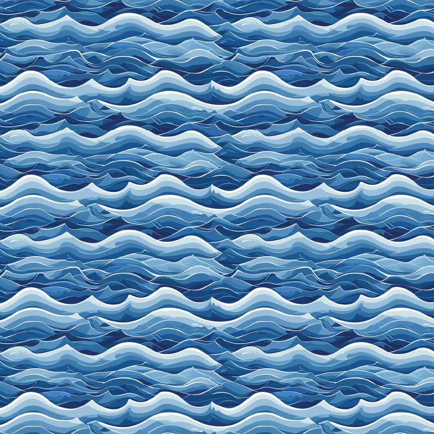 Blue Waves Two Pattern Acrylic Sheets - CMB Pattern Acrylic