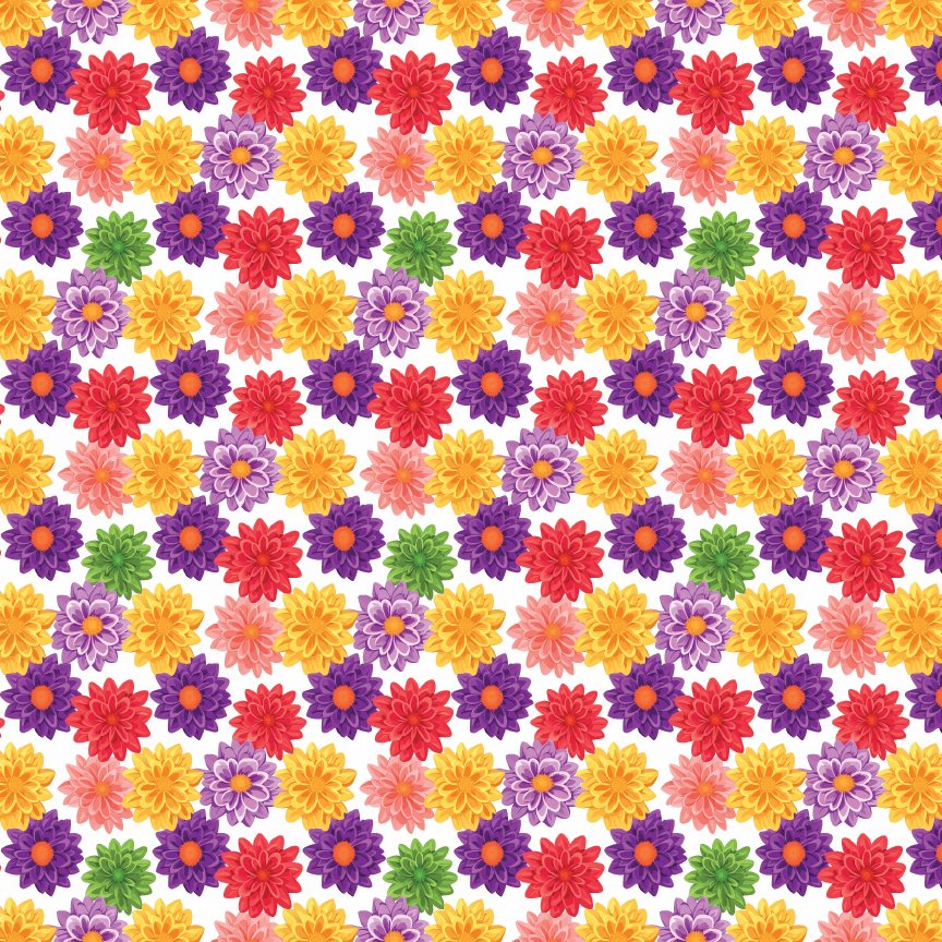 Bold Dahlias Pattern Acrylic Sheets - CMB Pattern Acrylic