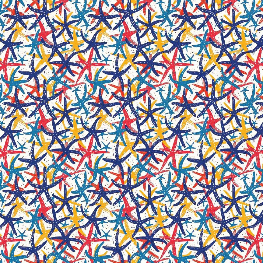 Bold Starfish Pattern Acrylic Sheets - CMB Pattern Acrylic