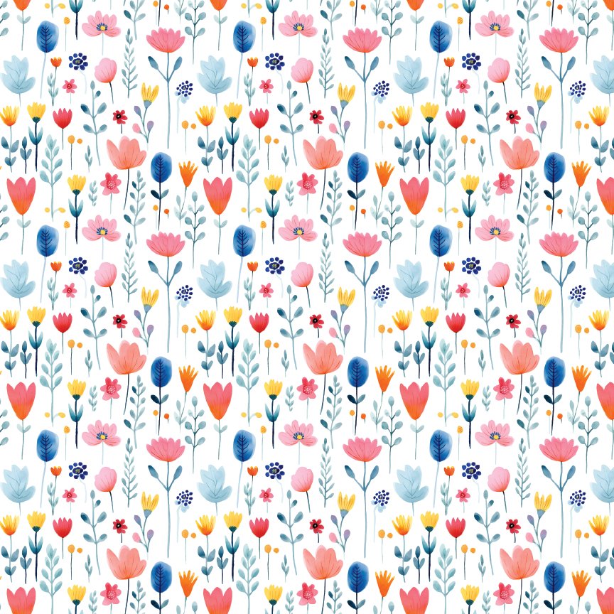 Bold Wildflowers Pattern Acrylic Sheets - CMB Pattern Acrylic