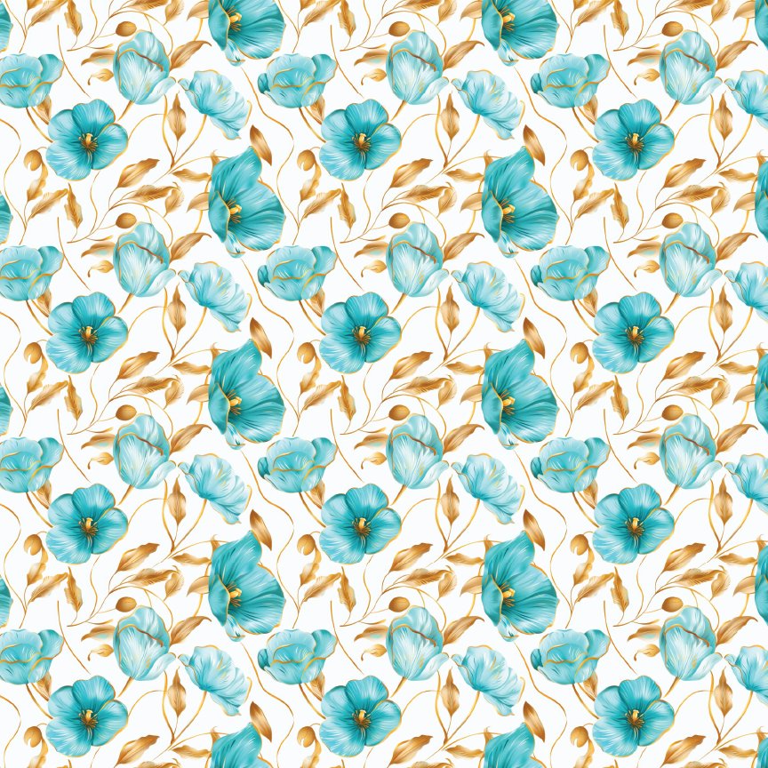 Breakfast Blue Floral Pattern Acrylic Sheets - CMB Pattern Acrylic