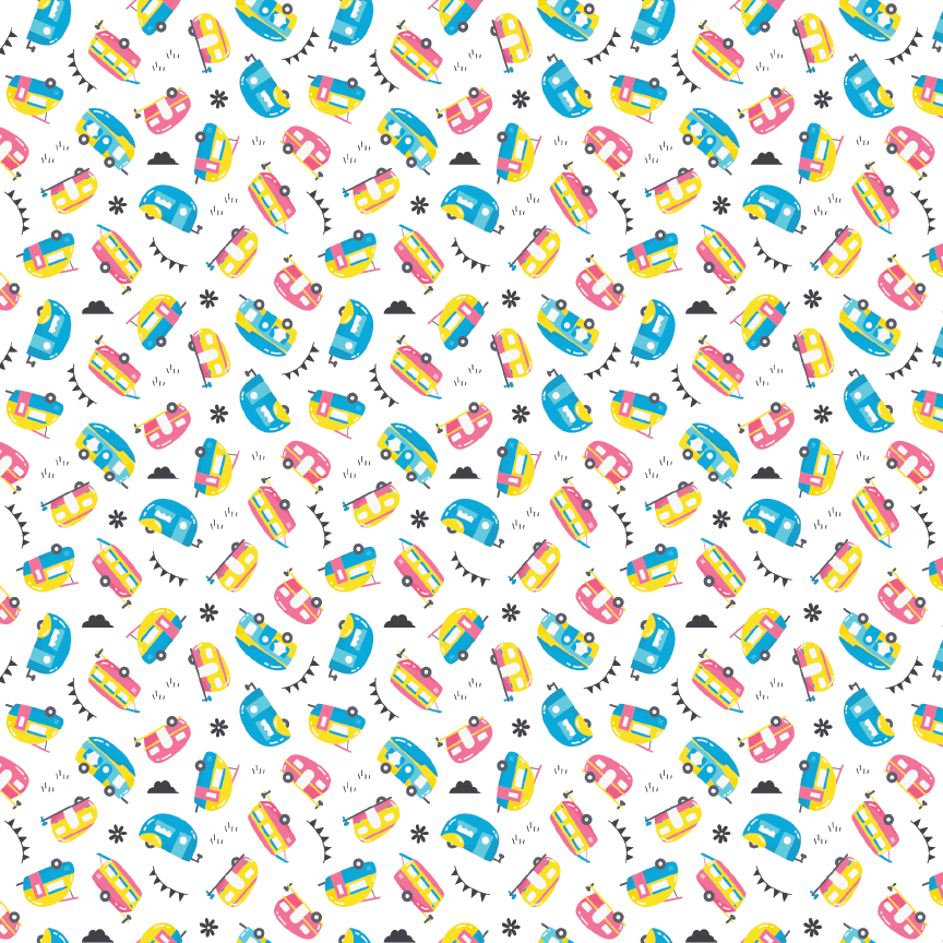 Bright Campers Pattern Acrylic Sheets - CMB Pattern Acrylic