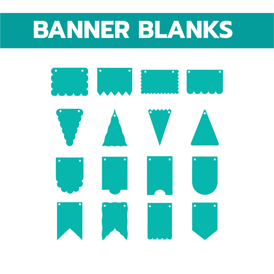 BUNTING BANNER ACRYLIC SHAPES | ACRYLIC BLANKS | CUT TO SIZE ACRYLIC - Acrylic Blanks