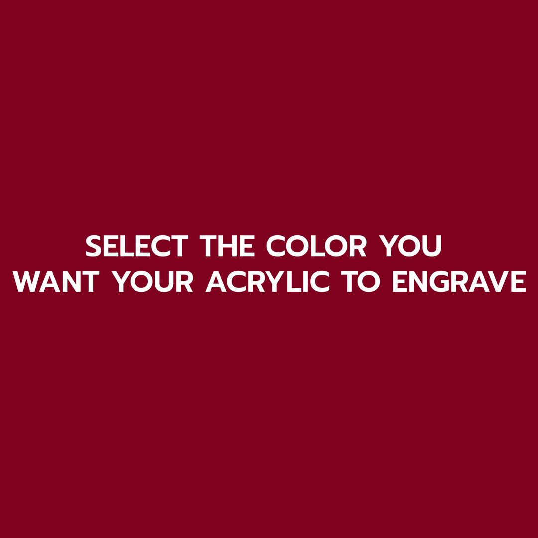 Burgundy Two Tone Acrylic SELECT YOUR ENGRAVE COLOR - CMB Two Tone