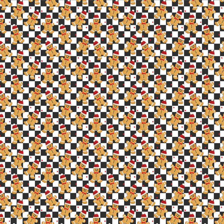 Checkerboard Gingerbread Men Pattern Acrylic Sheets - CMB Pattern Acrylic