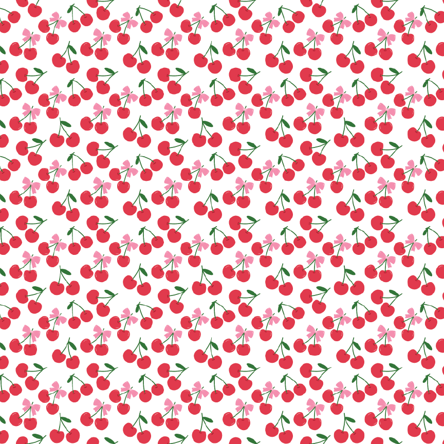 Cherries & Bows Pattern Acrylic Sheets - CMB Pattern Acrylic