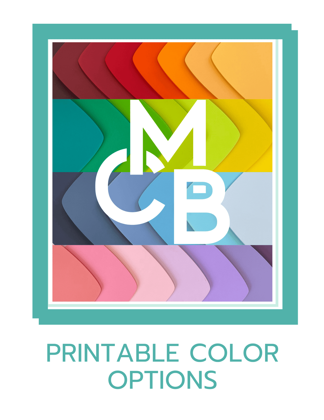 CMB ACRYLIC PRINT COLOR OPTIONS DOWNLOADABLE PDF - DIGITAL DOWNLOADS