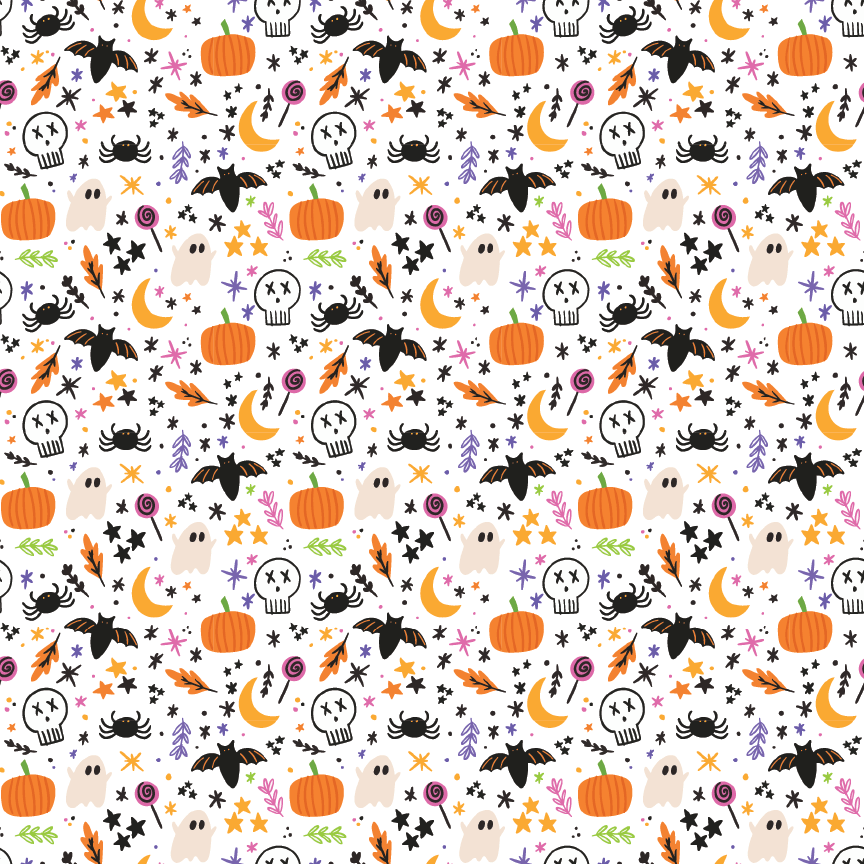 Cute Halloween Clipart Acrylic Sheets - CMB Pattern Acrylic