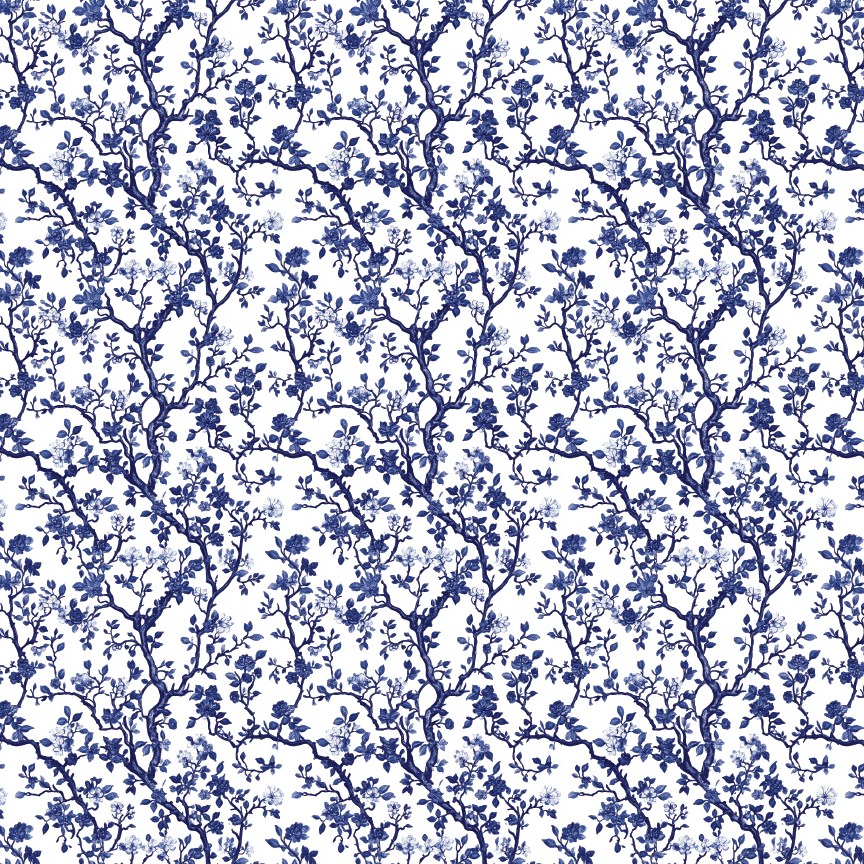 Dark Blue Chinoiserie Pattern Acrylic Sheets - CMB Pattern Acrylic