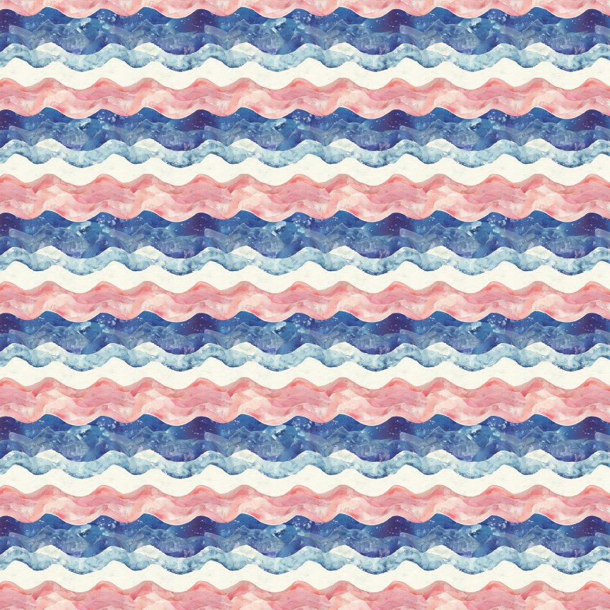 Distressed Patriotic Waves Pattern Acrylic Sheets - CMB Pattern Acrylic